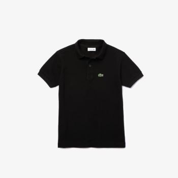 Lacoste Petit Piqué Polo Dětské - Polo Černé | CZ-HWvPtc